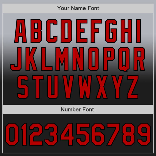 Custom Gray Red-Black Authentic Fade Fashion Baseball Jersey