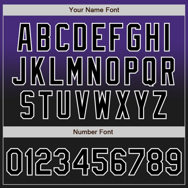 Custom Purple Black-White Authentic Fade Fashion Baseball Jersey