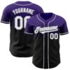 FadeFashion1041 Custom Purple Black-Gray Authentic Fade Fashion Baseball Jersey