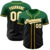 FadeFashion1049 Custom Kelly Green Black-Gold Authentic Fade Fashion Baseball Jersey
