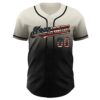 Custom Cream Vintage USA Flag-Black Authentic Fade Fashion Baseball Jersey