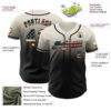 Custom Cream Vintage USA Flag-Black Authentic Fade Fashion Baseball Jersey