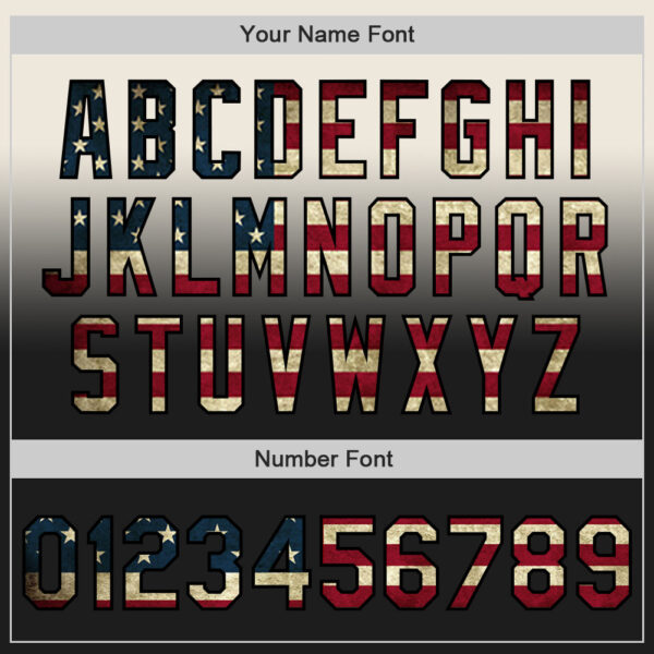 Custom Cream Vintage USA Flag-Black Authentic Fade Fashion Baseball Jersey