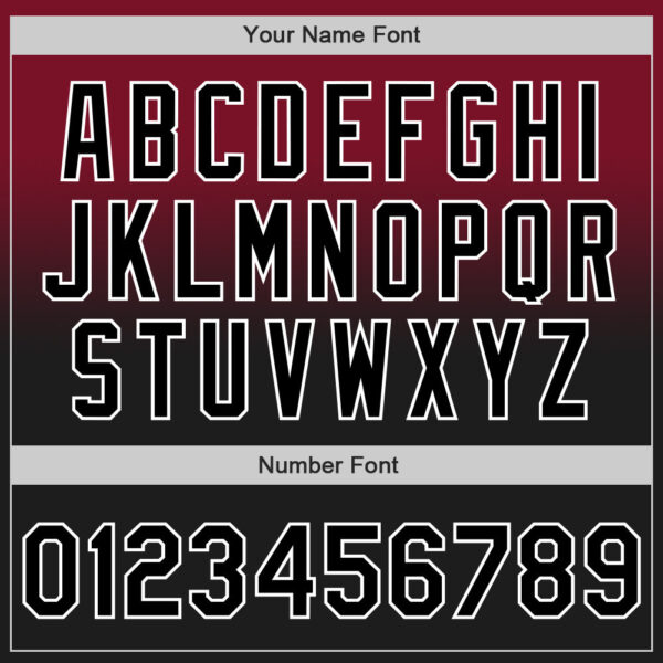 Custom Crimson Black-White Authentic Fade Fashion Baseball Jersey