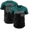 FadeFashion1063 Custom Teal Black-White Authentic Fade Fashion Baseball Jersey