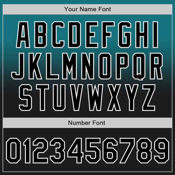 Custom Teal Black-White Authentic Fade Fashion Baseball Jersey