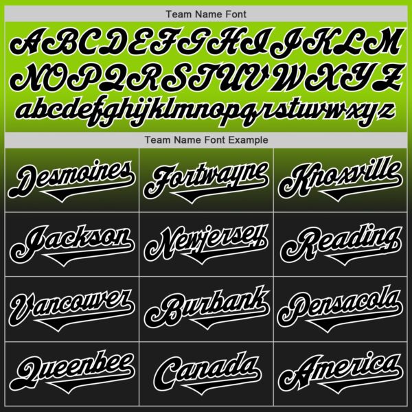 Custom Neon Green Black-White Authentic Fade Fashion Baseball Jersey