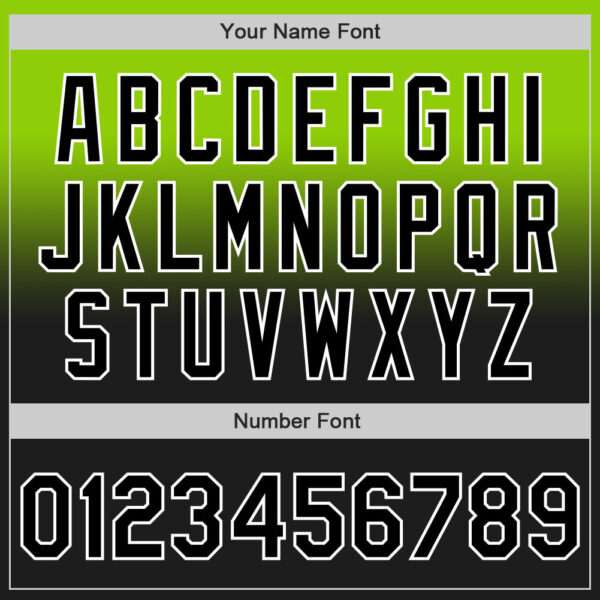 Custom Neon Green Black-White Authentic Fade Fashion Baseball Jersey