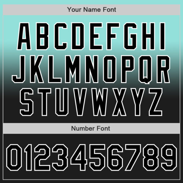 Custom Ice Blue Black-White Authentic Fade Fashion Baseball Jersey