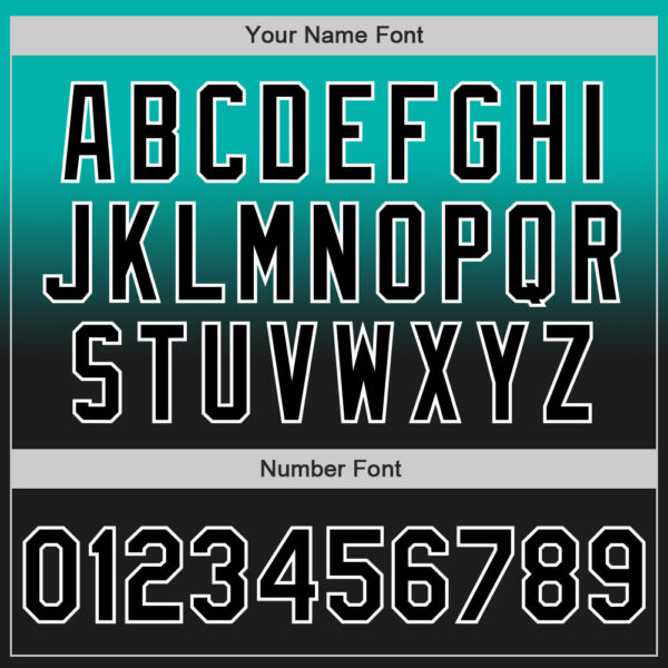 Custom Aqua Black-White Authentic Fade Fashion Baseball Jersey