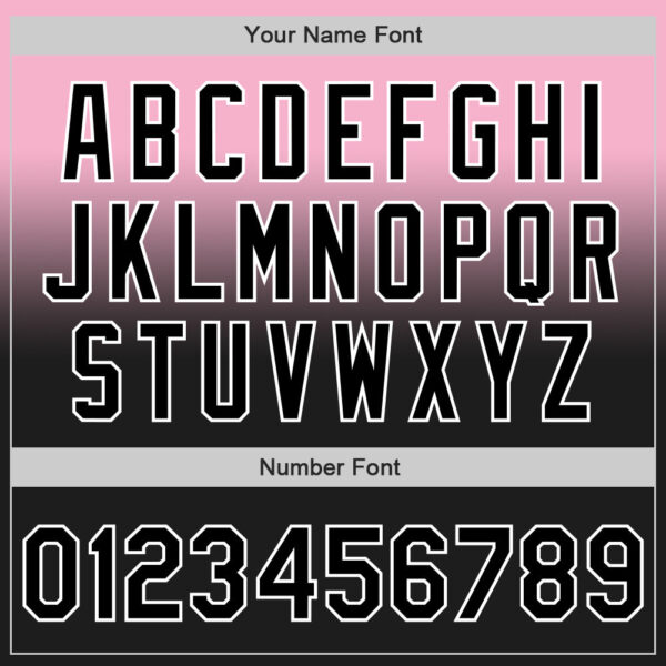 Custom Light Pink Black-White Authentic Fade Fashion Baseball Jersey