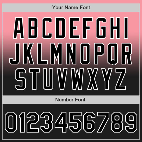 Custom Medium Pink Black-White Authentic Fade Fashion Baseball Jersey