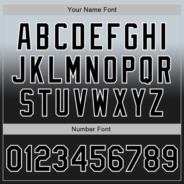 Custom Silver Black-White Authentic Fade Fashion Baseball Jersey