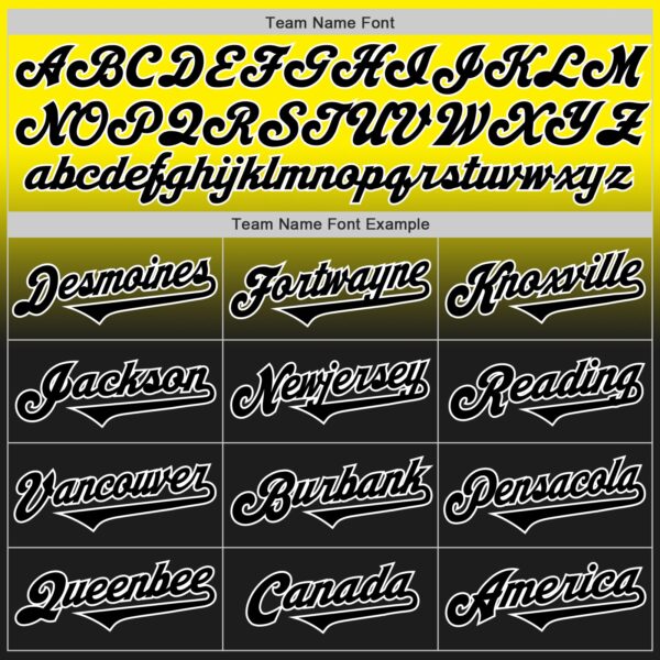 Custom Light Yellow Black-White Authentic Fade Fashion Baseball Jersey