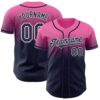 FadeFashion1109 Custom Pink Navy-White Authentic Fade Fashion Baseball Jersey
