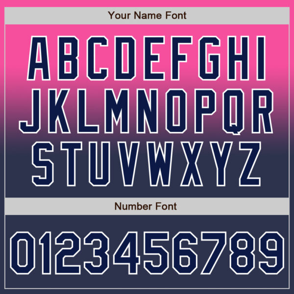 Custom Pink Navy-White Authentic Fade Fashion Baseball Jersey