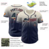 Custom Cream Vintage USA Flag-Navy Authentic Fade Fashion Baseball Jersey