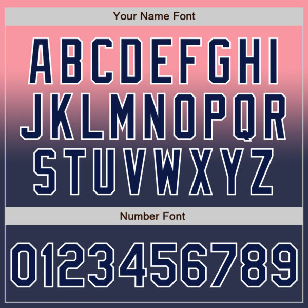 Custom Medium Pink Navy-White Authentic Fade Fashion Baseball Jersey