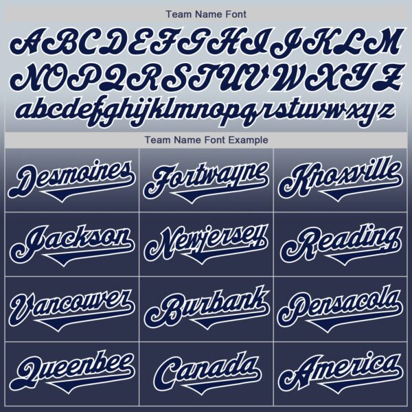 Custom Silver Navy-White Authentic Fade Fashion Baseball Jersey