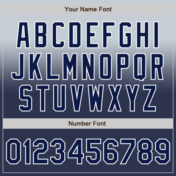 Custom Silver Navy-White Authentic Fade Fashion Baseball Jersey