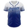 Custom White Royal Authentic Fade Fashion Baseball Jersey
