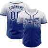 Custom White Royal Authentic Fade Fashion Baseball Jersey