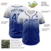 Custom White Royal Authentic Fade Fashion Baseball Jersey