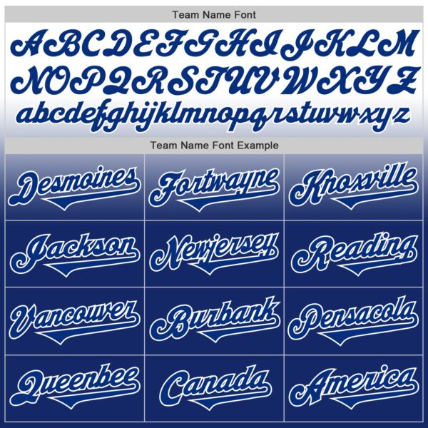 Custom White Royal Authentic Fade Fashion Baseball Jersey