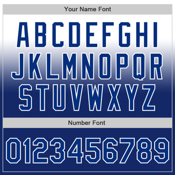 Custom White Royal Authentic Fade Fashion Baseball Jersey