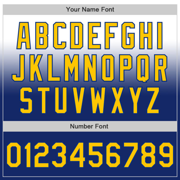 Custom White Yellow-Royal Authentic Fade Fashion Baseball Jersey