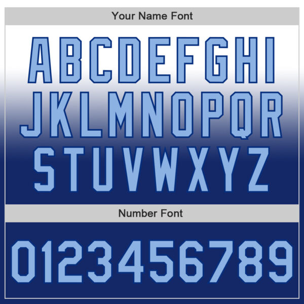 Custom White Light Blue-Royal Authentic Fade Fashion Baseball Jersey