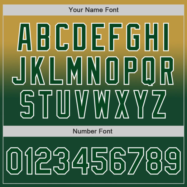 Custom Old Gold Green-White Authentic Fade Fashion Baseball Jersey