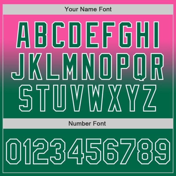 Custom Pink Kelly Green-White Authentic Fade Fashion Baseball Jersey