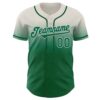 Custom Cream Kelly Green Authentic Fade Fashion Baseball Jersey