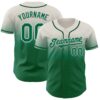 Custom Cream Kelly Green Authentic Fade Fashion Baseball Jersey