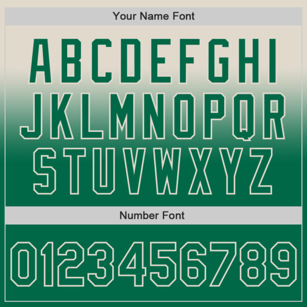 Custom Cream Kelly Green Authentic Fade Fashion Baseball Jersey