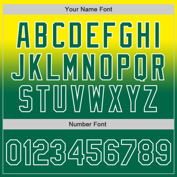 Custom Light Yellow Kelly Green-White Authentic Fade Fashion Baseball Jersey