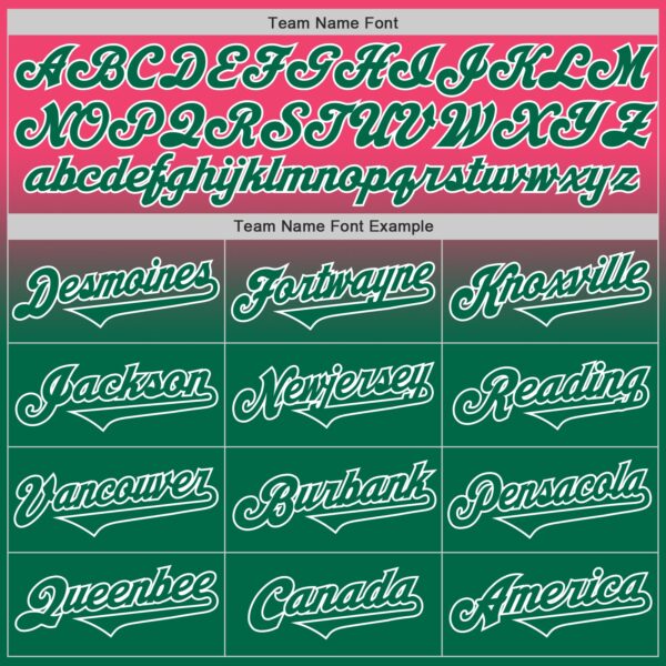 Custom Neon Pink Kelly Green-White Authentic Fade Fashion Baseball Jersey