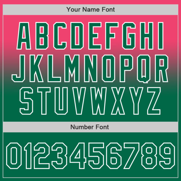 Custom Neon Pink Kelly Green-White Authentic Fade Fashion Baseball Jersey