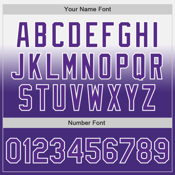 Custom White Purple Authentic Fade Fashion Baseball Jersey