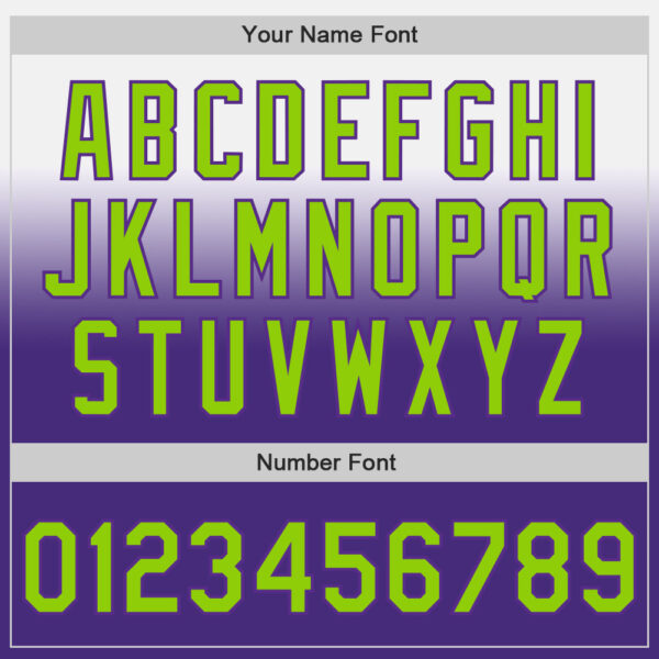 Custom White Neon Green-Purple Authentic Fade Fashion Baseball Jersey