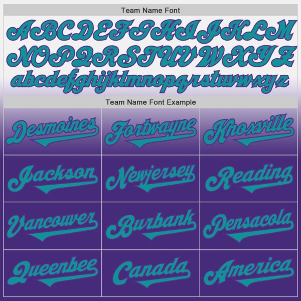 Custom White Teal-Purple Authentic Fade Fashion Baseball Jersey