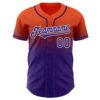 Custom Orange Purple-White Authentic Fade Fashion Baseball Jersey