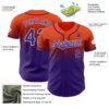 Custom Orange Purple-White Authentic Fade Fashion Baseball Jersey