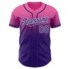 Custom Pink Purple-White Authentic Fade Fashion Baseball Jersey