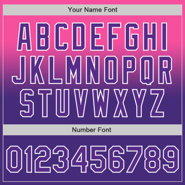 Custom Pink Purple-White Authentic Fade Fashion Baseball Jersey