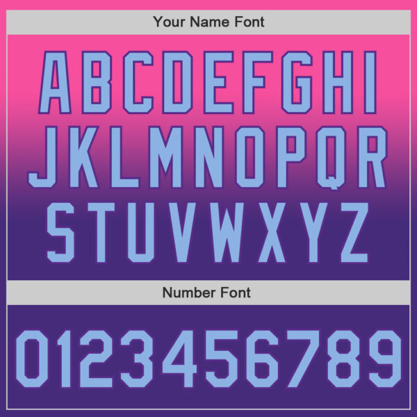 Custom Pink Light Blue-Purple Authentic Fade Fashion Baseball Jersey