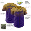 Custom Old Gold Purple-Black Authentic Fade Fashion Baseball Jersey