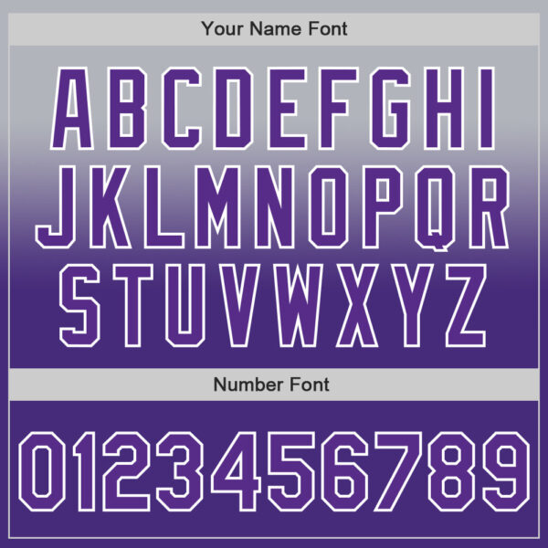 Custom Gray Purple-White Authentic Fade Fashion Baseball Jersey