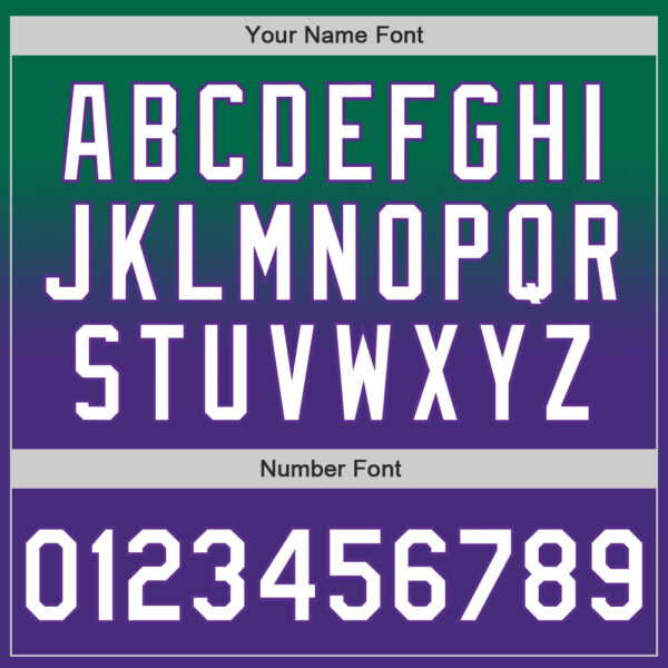 Custom Kelly Green White-Purple Authentic Fade Fashion Baseball Jersey